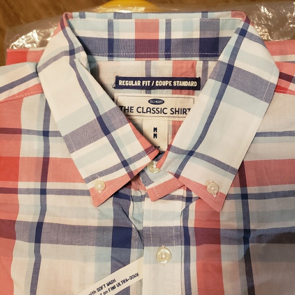 Old Navy Men's The Classic Shirt Regular Fit Plaid - Picture 3 of 3